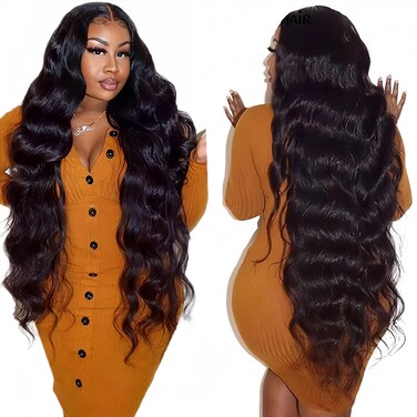 30 inch 13x4 Lace Front Wigs Human Hair Body Wave Lace Front Wigs Human Hair Pre Plucked 13x4 Hd Lace Frontal Wigs Human Hair Hd Lace Front Wigs for Black Women Human Hair 180% Density