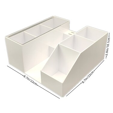 Eyelash Beauty Organizer, Acrylic Eyelash Grafting Tool Storage Beauty Tool W/Tweezers Holder Display Boxes for Home Eyelash Salon (White)