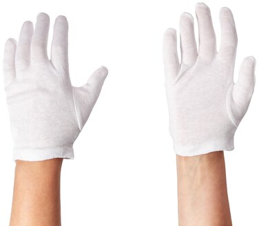 Cotton Gloves-Ladies, Small, Cara 81-4 Pairs