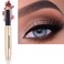 Rose Gold Eyeshadow Stick and Sponge Brush Cream Shimmer Smooth Eyeshadow Pencil Hypoallergenic Waterproof Eye Shadow Eyeliner Highlighter Stick Primer Palette Glitter Liquid Nude Korean Matte