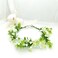 2pcs Flower Crown Headband for Women and Girls - Perfect for Weddings, Festivals, and Parties (Green - Dancing Lady Orchids)