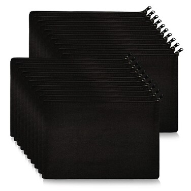 Koolmox Canvas Pouches with Zipper 8 x 5, 20-pack Small Canvas Zippered Pouches Plain to Personalize DIY Crafts Vinyl Print Print, for Makeup Cosmetic Purse Pen Pencil Organizing