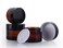 2PCS 50ML/50G Brown Glass Refillable Make Up Jars with Liners and Screw Black Cap Empty Face Cream Lip Balm Storage Container Pot Bottle Jar for Beauty Essential Oils Cosmetic Cream Lotion (50ml)
