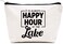 Lake House Decor Gift for Her,It's Always Happy Hour at the Lake-Funny Valentines Date,Birthday Christmas Gifts for Lake Lovers,Friend,Wife,Mom,Grandma,Hostess-Makeup Bag Cosmetic Bag Travel Pouch