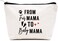 LIBIHUA Mom to Be Gift - Pregnancy Announcement Gift - Baby Reveal Present for New Mom Mother -Makeup Bag Cosmetic Bag Travel Pouch-From Fur Mama to Baby Mama