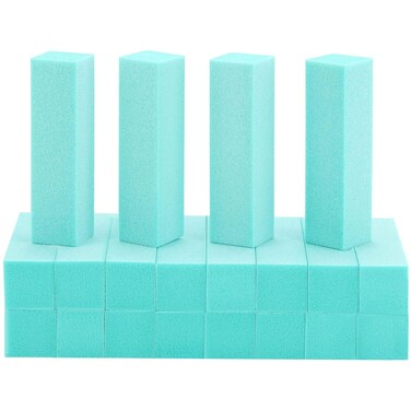 20 Pack Nail Buffers Blocks Sanding Buffing Nail Files Pedicure Manicure Tool 60/100 Grit （Green)