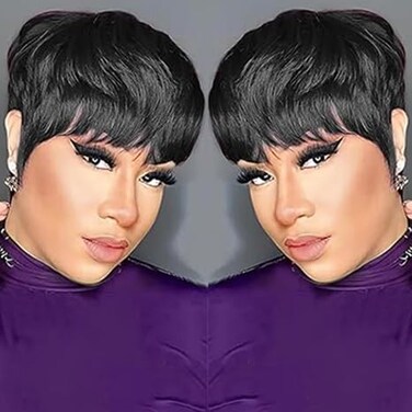 FCHW Short Pixie Cut Hair Wig Short Hairstyles Synthetic Wigs For Women Popular Fashion Wigs Heat Resistant Hairpieces Women's Wig (2116)