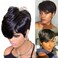 FCHW Short Curly Pixie Cut Hair Wig Short Hairstyles Synthetic Wave Wigs For Women