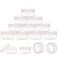 10 Gram Sample Containers with Lids, 10Pcs Clear Sample Jars, Small Cosmetic Travel Containers for Makeup, Lotion, Cream, Powder, 10 ML Mini Containers with Lids