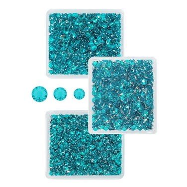 Blue Zircon Crystal Resin Rhinestones for Crafting Turquoise Blue Flatback Stones Gems 3mm 4mm 5mm Non-Hotfix Diamonds Crystals Charms for Nails Face Eyes Makeup Body Tumblers Mugs DIY Crafts