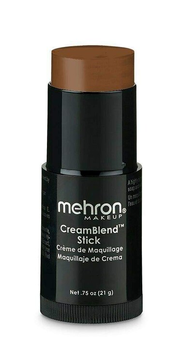 Mehron Makeup CreamBlend Stick - Foundation (.75 ounce) (Light Ebony)