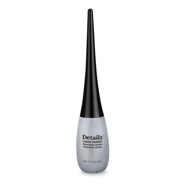 Mehron Makeup Detailz Fine Tip Liquid Makeup   Fine Point Eyeliner  Professional Liquid Face Paint &amp; Eyeliner .17 fl oz (5 ml) (Silver)