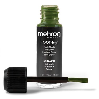 Mehron Makeup Tooth FX Spinach   Temporary Green Tooth Paint   Perfect for Creating Green Teeth FX &amp; Rotten Teeth for Halloween, Cosplay, &amp; Theatre .125 oz (4 ml)