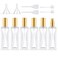 30 ml Glass Spray Bottle Perfume, 1 oz Glass Perfume Bottles Empty, Glass Atomizer, Small Glass Travel Perfume Atomizer Bottle Refillable (6 PCS, Gold)