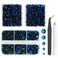 3 Boxes 5070PCS Sapphire Blue AB Resin Rhinestones for Crafting Dark Blue AB Flatback Jelly Stones 2mm 3mm 4mm 5mm 6mm Non-Hotfix Stones Diamonds Crystals Gems for Nails Tumblers DIY Crafts