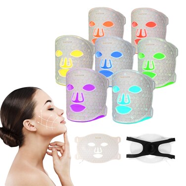 Face Mask Light,7 Color Light Facial Skin Care Mask for Face at Home