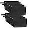 10 Pieces Cotton Canvas Makeup Bag with Bottom, Multi-Purpose Cosmetic Bag with Zipper Travel Toiletry Pouch, Blank DIY Craft Bag Pencil Bag (M, Black), MN-WB07