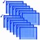 12 Pieces Zipper Nylon Mesh Pouch, Mesh Cosmetic Bags Makeup Bags Pencil Case, Multipurpose Travel Bags for Cosmetic School Office Supplies and Travel Accessories (Blue, A5) (WB06)