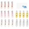 Kare &amp; Kind No Dent Hair Clips - 20 pcs - No Bend Hair Pins - Pink/Yellow/White/Blue/Orange - Stainless Steel Leaf Design - For Bangs, Hairstyling, Hairdressing - Gift, Personal Use