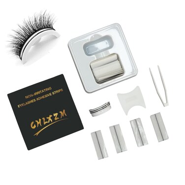 Self Adhesive Lash Strips for Fake Eyelashes, Soft &amp; Comfortable,Waterproof,No Glue Apply False Lashes 40 Pieces (Black)
