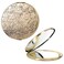 Oval Mini Portable Metal Folding Mirror, Beautiful and Elegant, Sturdy and Durable, 1X/2X Magnifier. (Oval Pattern Bronze)