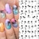 Summer Nail Stickers, 4PCS Palm Tree Nail Decals 3D Self-Adhesive Black Tropical Nail Art Stickers Summer Beach Nail Design for Women Girls