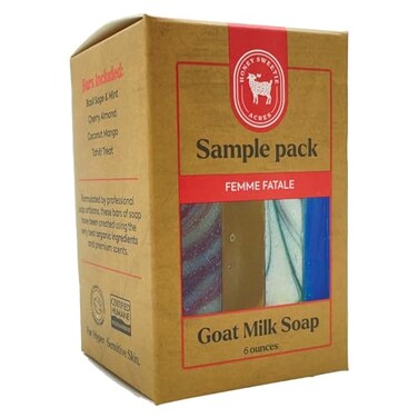 Honey Sweetie Acres Travel Size 4 Pack Goat Milk Soap All Natural Handmade Femme Goats Milk Soap 4 Scents