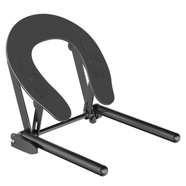 CLORIS Universal Headrest Face Cradle， Lightweight Adjustable Aluminum Face Space Holder for Massage Table(Black)