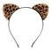 Cheetah Ears Hairband, Leopard Ears Headband for Women and Girls, Halloween Cosplay Accessories with Metal Headband and Artificial Furry Cat Ears