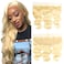 613 Frontal 13x4 Transparent HD Lace Front Closure Ear To Ear Body Wave 12A 100% Russian Platinum Blonde Virgin Remy Human Hair #613 Lace Frontal Pre Plucked Honey Blond 12 Inch
