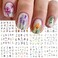 Flower Nail Art Stickers, Flower Nail Decals Water Transfer Nail Art Supplies Summer Lily Orchid Butterfly Small Floral Flowers Spring Nail Tattoo Stickers Accessories for Women Girls(12Sheets)