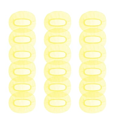 100 Pcs Disposable Ear Covers for Shower, Plastic Waterproof Ear Protectors Disposable Shower Caps for Hair Dye, Bathing, Hotel Spa Salon - Yellow