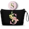SEAMOON Gifts for Women Birthday Unique, Makeup Bag, Gifts for Mom Birthday, Bride to be Gifts,Bridal Shower Gift, Womens Gifts for Birthday, Initial Cosmetic Bag with Mirror,Mothers Day Gifts,S