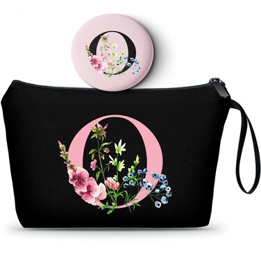 SEAMOON Personalized Makeup Bags for Women - Monogrammed Gifts for Mom, Bride, Sister or Teen - Birthday &amp; Ideas,O