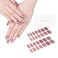 DANNI &amp; TONI Semi Cured Gel Nail Strips Rose Gold (Champagne Shine) Mirror Gel Nail Stickers Metalic Nail Wraps 28 Stickers