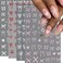 Bow Nail Stickers, Heart Bows Nail Decals White Red Pink Cute Bow Nail Design Stickers Bow Nail Art Supplies Valentine's Day Nail Stickers DIY Manicure Decorations for Women Girls(4Sheets)