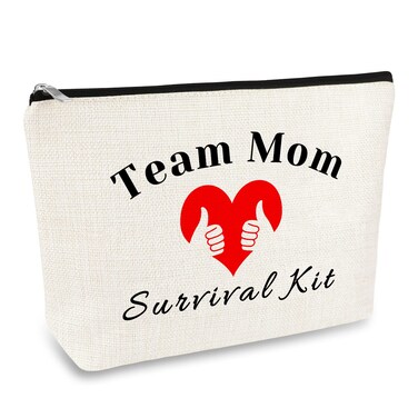 Team Mom Gifts Team Leader Thank You Gift for Women Makeup Bag Cosmetic Bag Pouch Team Mom Appreciation Gifts Birthday Gifts for Coach Mom Baseball Soccer Football Basketball Badminton Swimming Leader
