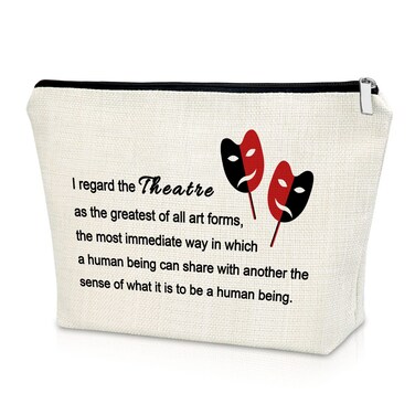 Sazuwu Theatre Drama Makeup Bag - Cosmetic Travel Bag for Actors &amp; Theater Lovers - Appreciation Gift for Dramatists &amp; Birthday, Christmas Gifts