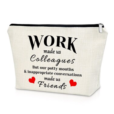 Sazuwu Coworker Leaving Gifts for Women Makeup Bag Goodbye Gifts for Colleague Retirement Gifts for Coworker Cosmetic Bag Going Away Gifts for Friend Good Luck Gifts Cosmetic Travel Pouch