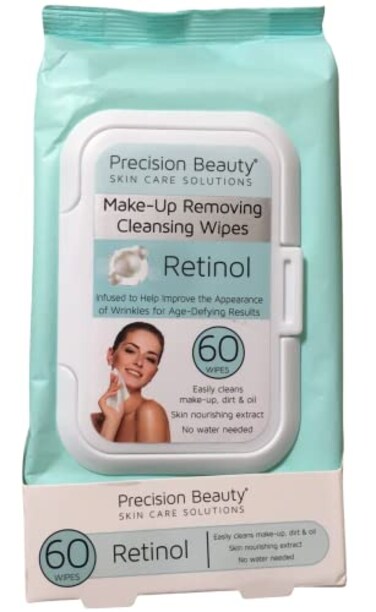 Precision Beauty Make-Up Removing Wipes Retinol 60 Count