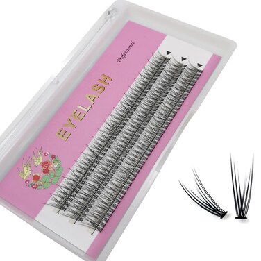 ADIYA Fishtail Eyelash Extensions 8-14mm Single Cluster Fans Eyelashes Fashion Fish Tail Fairy Eyelashes C Curl Super Natural Grafting Eyelash Dovetail Fly Eyelash / A/M Shape Eyelashes / Premade
