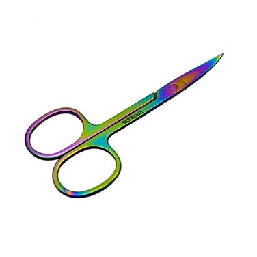 Stainless Steel Curved Eyebrow Scissors for Men and Women
