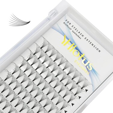 Premade Fans Eyelash Extensions 7D Short Stem 0.07mm Thick Premade Lash Fans C D curl 8-15mm Length Volume Lash Extensions (11mm, 7D-0.07-D)