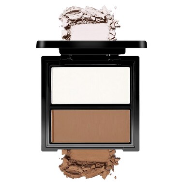 Novo 2-in-1 Contour &amp; Highlighter Palette - Silky Smooth Texture, Long-lasting, Fade-proof, Easy to Blend, Enhances Radiance, Perfect for Flawless Makeup (3# Chocolate Cream Topping, Net Weight: 8g)