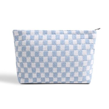 Cute Y2k Checkered Makeup Bag for Women
