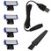 Shaver Head Replacement Charger and Brush for Electric Solo Shaver Cleaning Bursh USB Data Cable Power Trimmer Solo Head Replacement Charge Line (4Shaver head &amp; cord&amp;brush)
