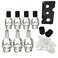 7 pcs Set 10ml Mini Skull Glass Oil Roller Bottles Leakproof Essential Oils Bottle for Storage and Travel (transparent)
