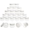 ZEJIA 5 Gram Sample Containers with Lids, Mini Makeup Containers, Empty Plastic Travel Cosmetic Containers with Labels(50 Count, White Lid)