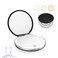 Compact Mirror with Light, 1X/3X Magnification LED Pocket Mirror with USB Data Cable,Mini Mirror for Purse, Pocket,Travel and Present (Black)