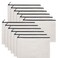 12 Pieces White Cotton Canvas Makeup Bag, Multipurpose Cosmetic Bag with Zipper Travel Toiletry Pouch, Blank DIY Craft Bag (White, M)